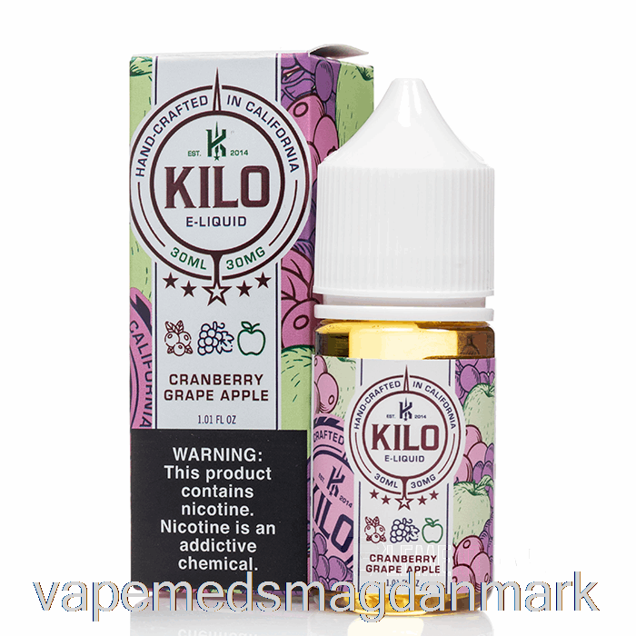 Vape Væske Tranebær Drue æble - Kilo Revival Salt - 30ml 30mg